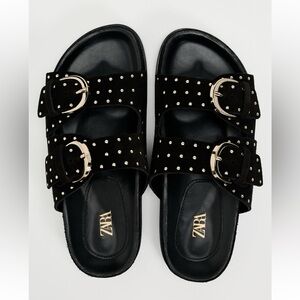 Studded leather sandals